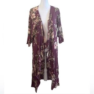 LuLaRoe Floral Kimono Duster Cardigan